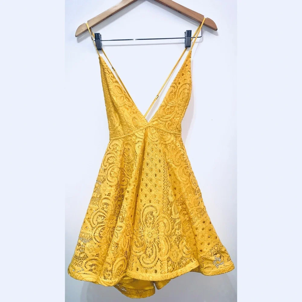 X REVOLVE Tahlia Dress in Marigold - Picture 3 of 3